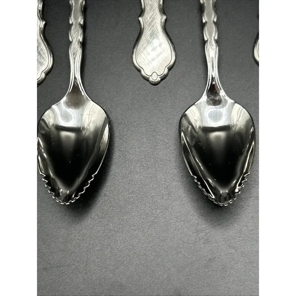 Oneida Community Cello Stainless Flatware Lot 8 Grapefruit Spoons brushed finish